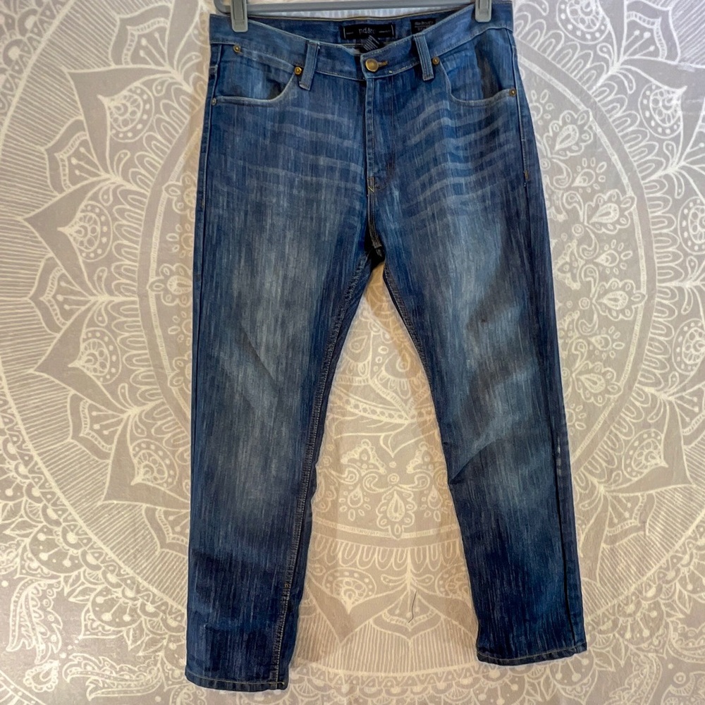 34X30”💙👖ANTHROPOLOGIE PD&C MENS JEANS MEDIUM DARK BLUE WASH VGUC AWESOME 466